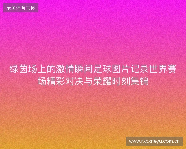 绿茵场上的激情瞬间足球图片记录世界赛场精彩对决与荣耀时刻集锦